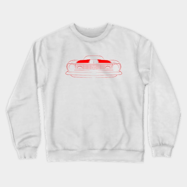 1968 Chevy Camaro - front stencil, red Crewneck Sweatshirt by mal_photography